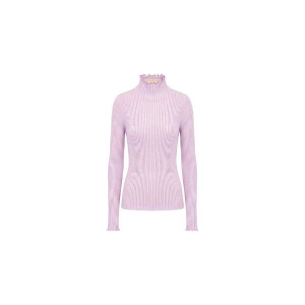 Evie Turtleneck Top in Lilac