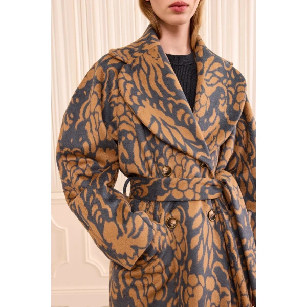 harper wool coat pewter