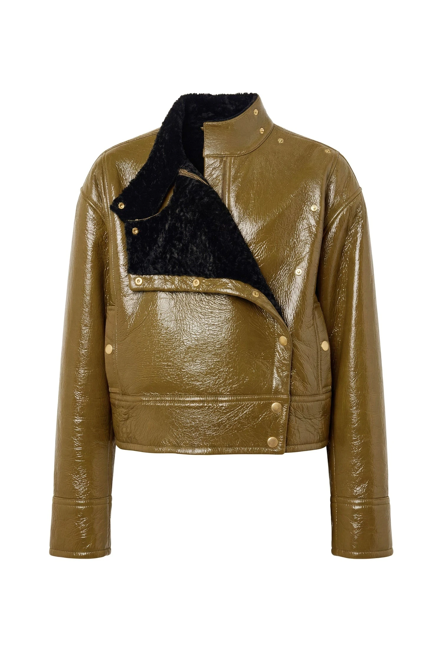 Honora Leather Jacket in Lichen
