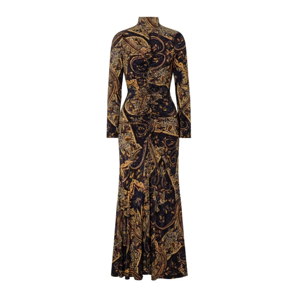 Ida Long Sleeve Jersey Dress in Twilight Paisley
