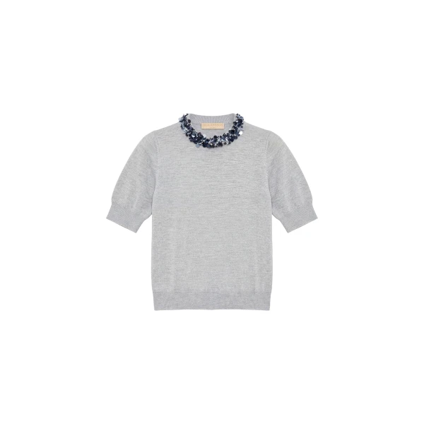 Jude Embellished Top in Ash