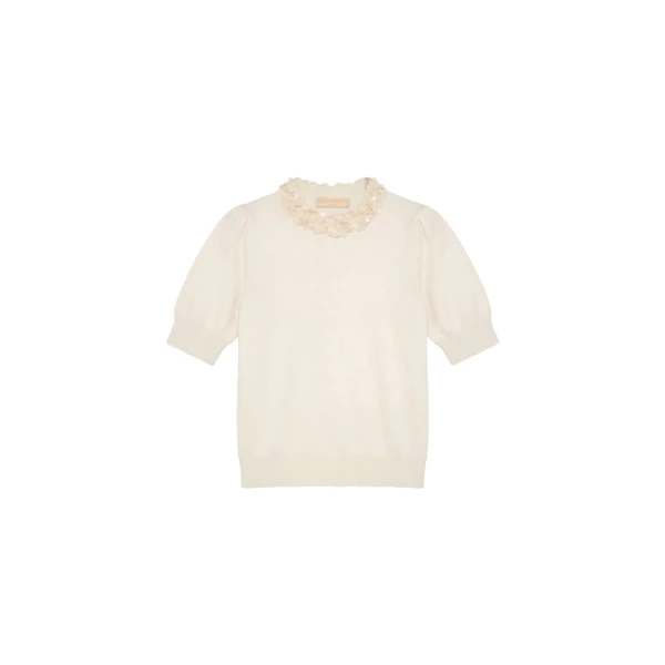 Jude Embellished Top in Pearled Ivory
