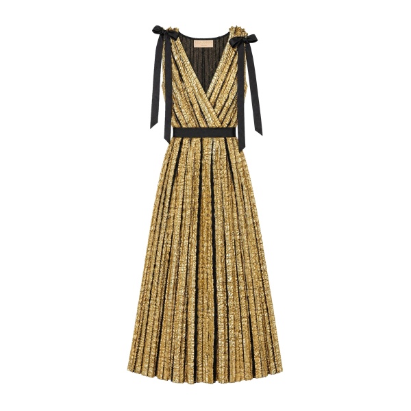 ulla johnson karina lurex bow dress