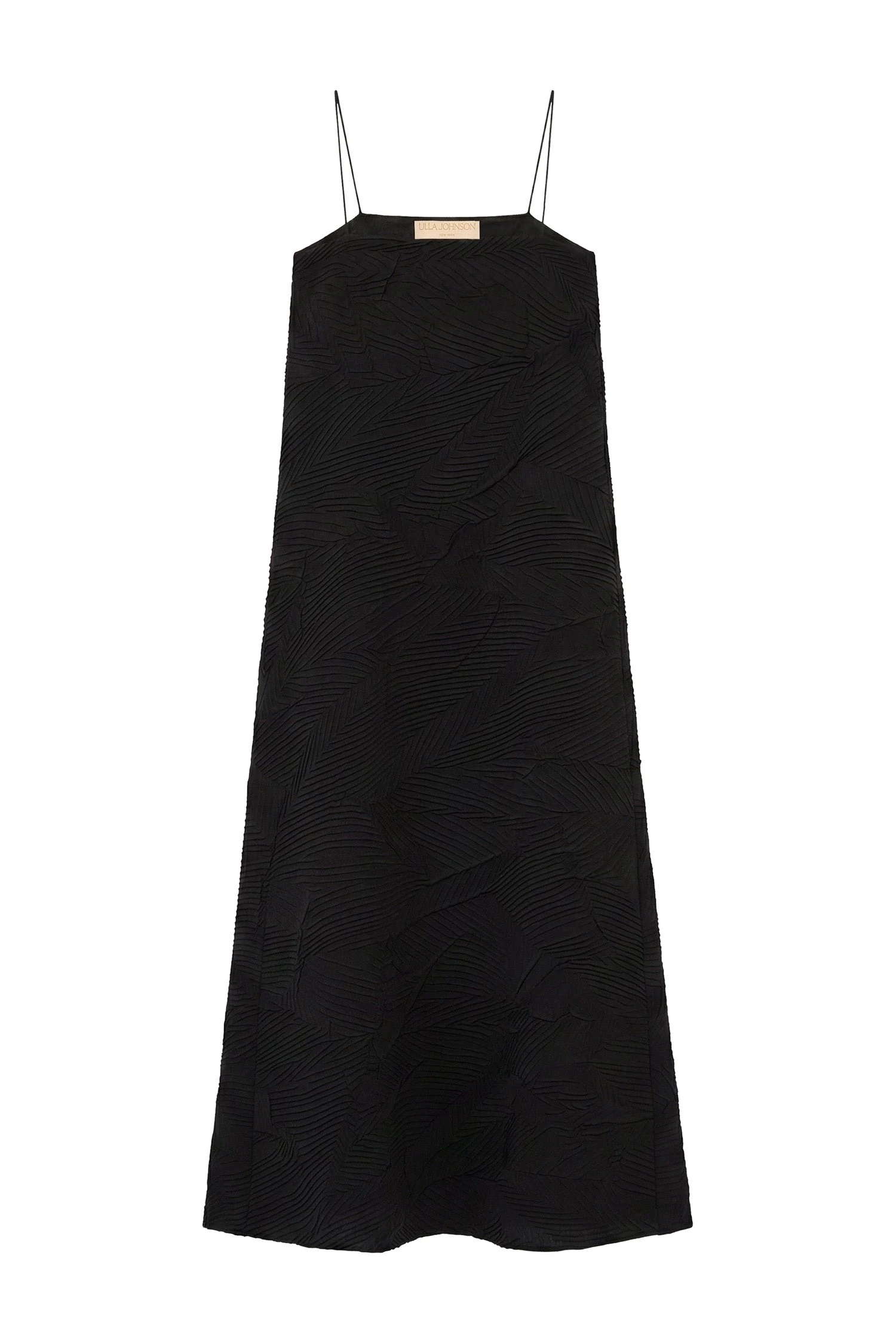 Landscape Satin Dress in Noir