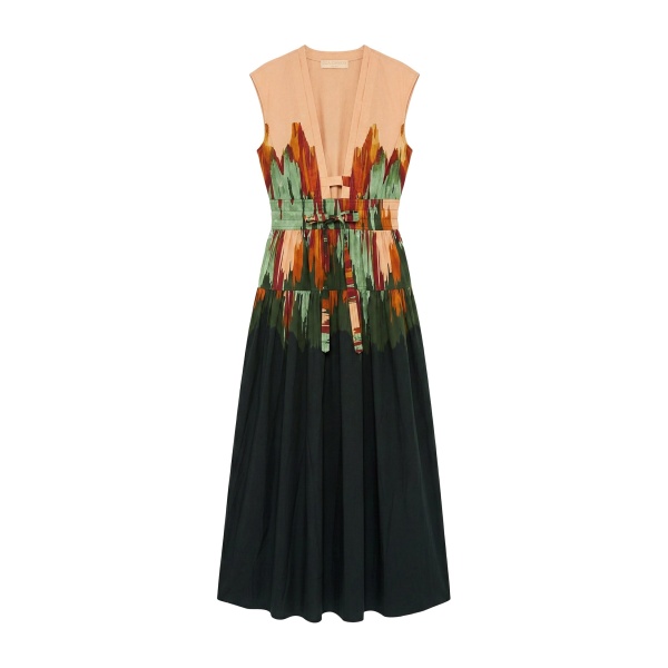 ulla johnson lucine deep v cotton dress