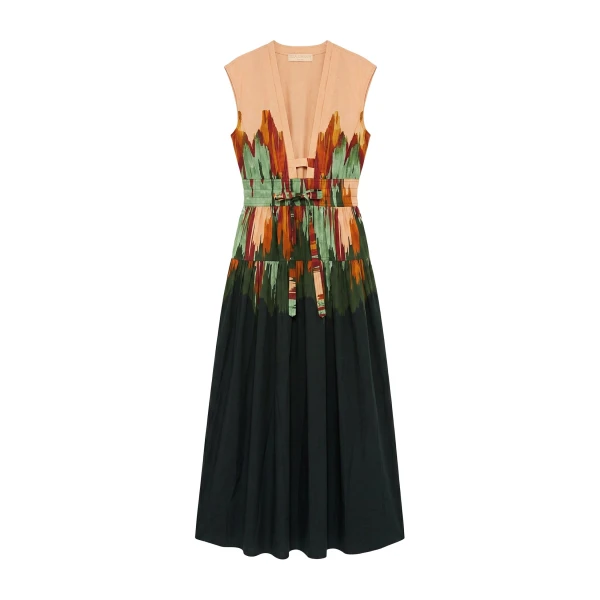 ulla johnson lucine deep v cotton dress