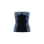 ulla johnson madelie strapless knit jacquard top