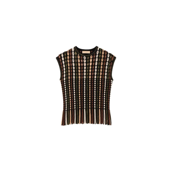 Natia Short Sleeve Knit Top in Noctis