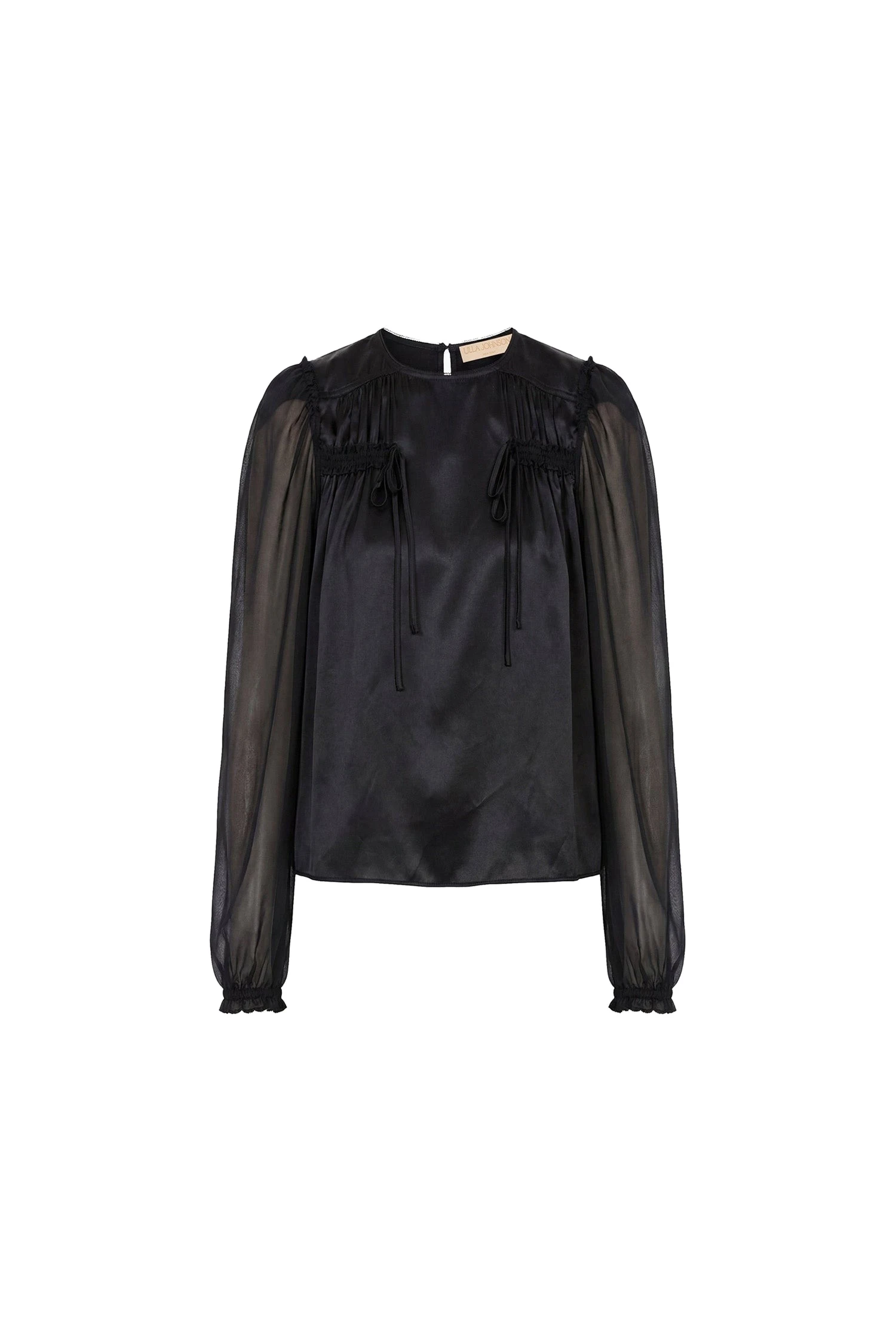 Odette Silk Blouse in Noir