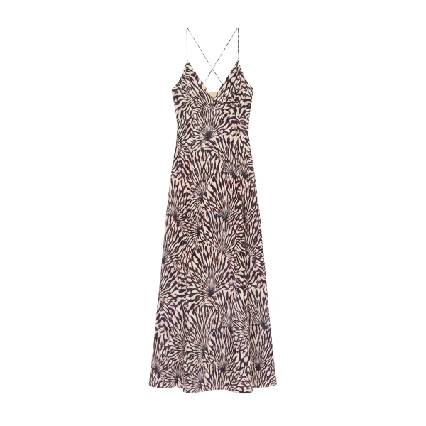 Oriana Satin Dress in Rhodonite