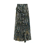 ulla johnson riele cascading ruffle silk skirt