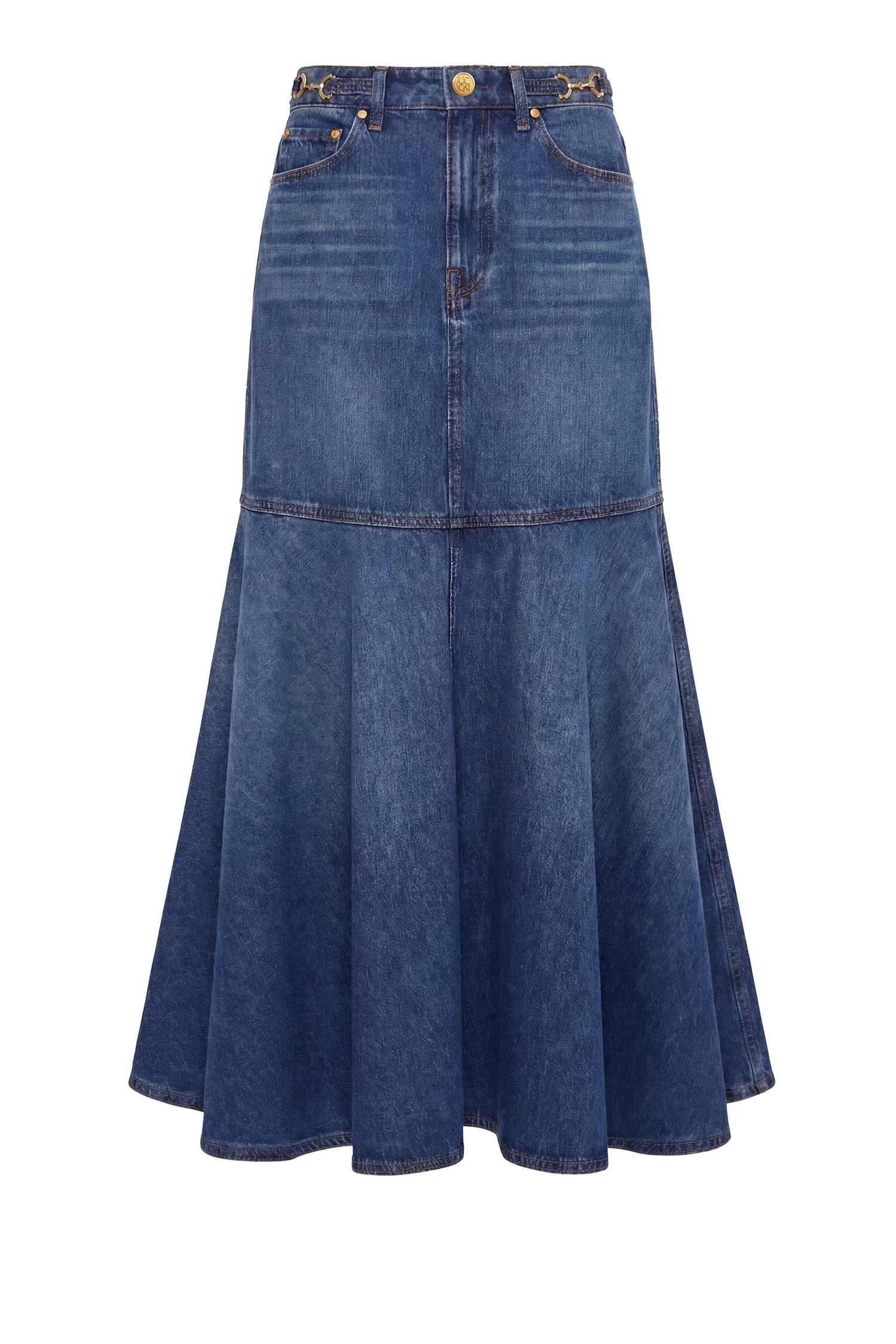 The Madelyn Denim Skirt in Nile