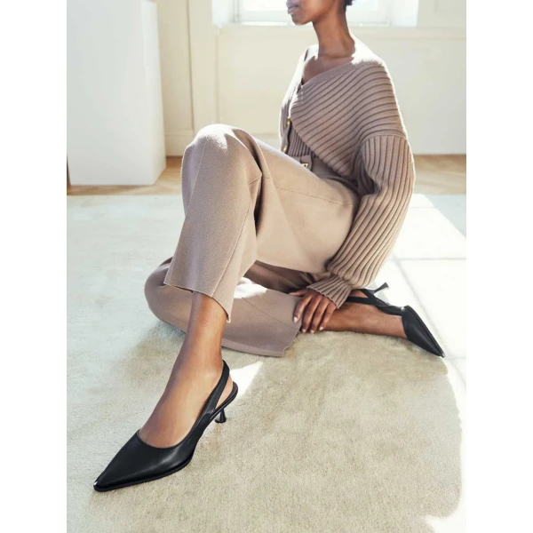 Black ATP Atelier slingbacks