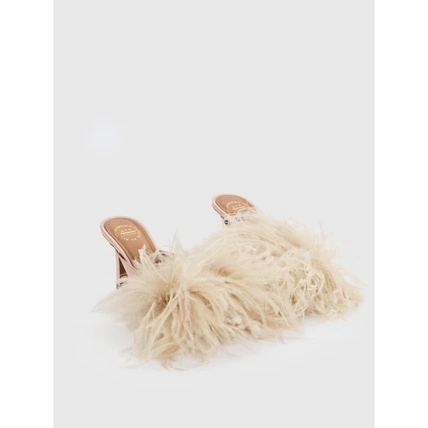 ATP Atelier Ziano in Cipria Feather Mules Pink
