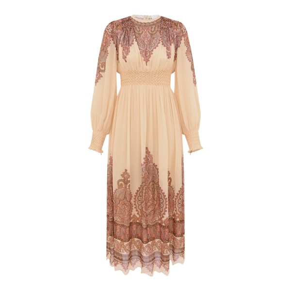Zimmermann Ascent Smocked Midi Dress