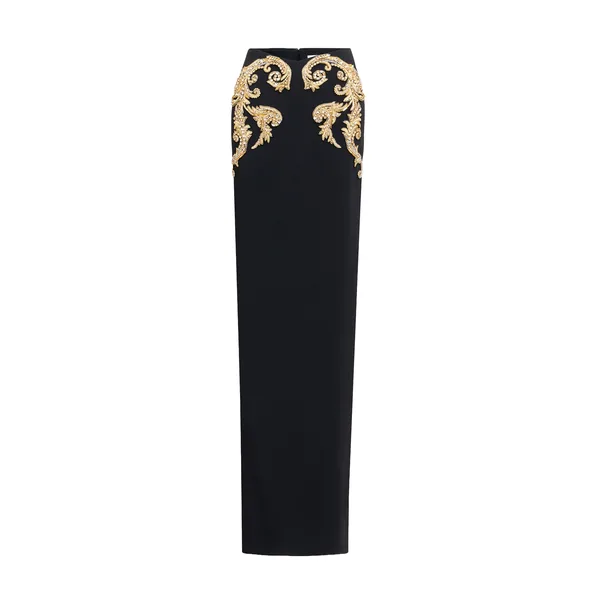 Beaded Cady Skirt