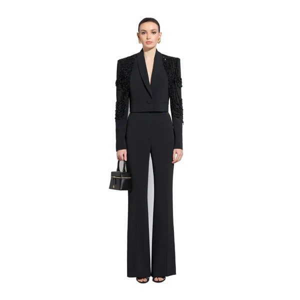 Zuhair Murad Cady Flared Trousers - Pants - Lebanese Haute Couture and Evening Gowns at Coveti
