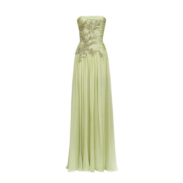 Zuhair Murad Chiffon Strapless Dress - Dresses - Lebanese Haute Couture and Evening Gowns at Coveti