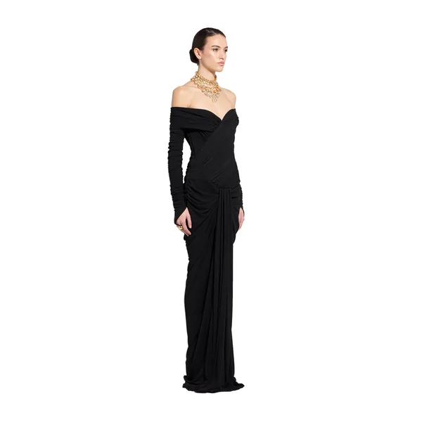 Zuhair Murad Draped Off-Shoulder Dress - Dresses - Lebanese Haute Couture and Evening Gowns at Coveti