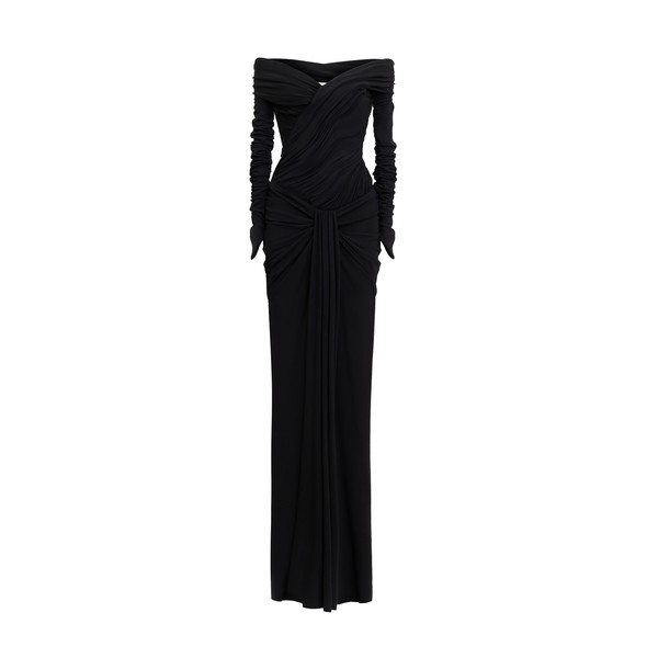 Zuhair Murad Draped Off-Shoulder Dress - Dresses - Lebanese Haute Couture and Evening Gowns at Coveti