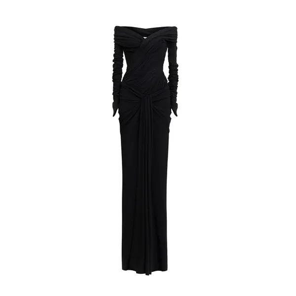 Zuhair Murad Draped Off-Shoulder Dress - Dresses - Lebanese Haute Couture and Evening Gowns at Coveti