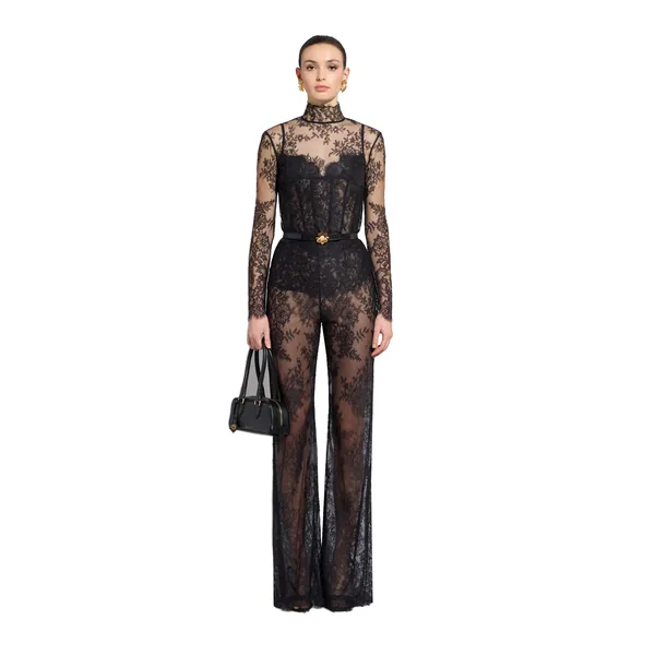 Zuhair Murad Floral Halter Lace Top - Tops - Lebanese Haute Couture and Evening Gowns at Coveti
