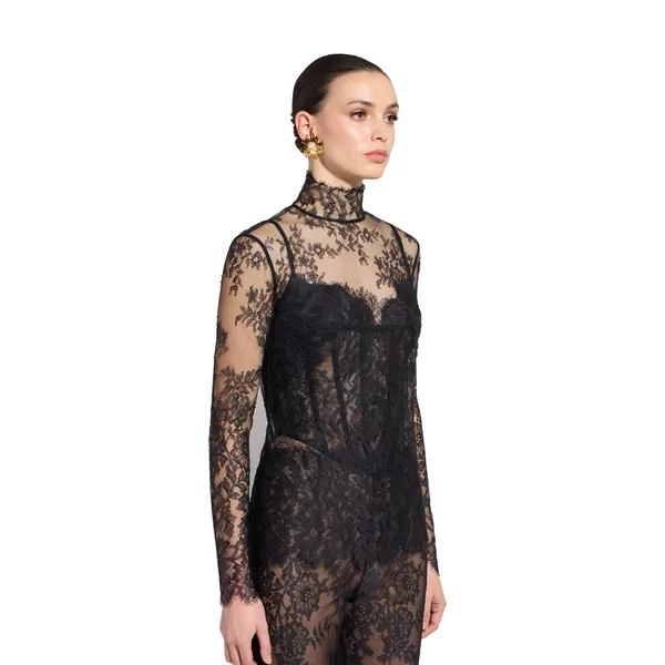 Zuhair Murad Floral Halter Lace Top - Tops - Lebanese Haute Couture and Evening Gowns at Coveti