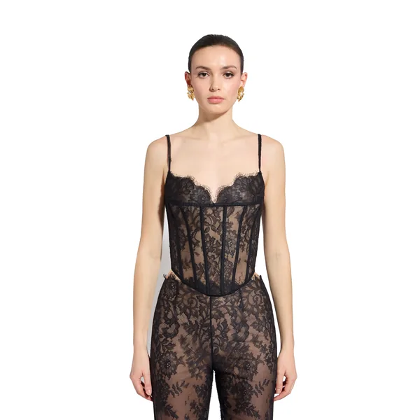 Zuhair Murad Floral Lace Top - Tops - Lebanese Haute Couture and Evening Gowns at Coveti