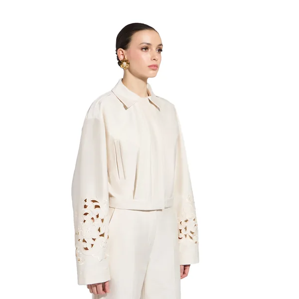 Zuhair Murad Flower Embroidered Jacket - Jackets - Lebanese Haute Couture and Evening Gowns at Coveti