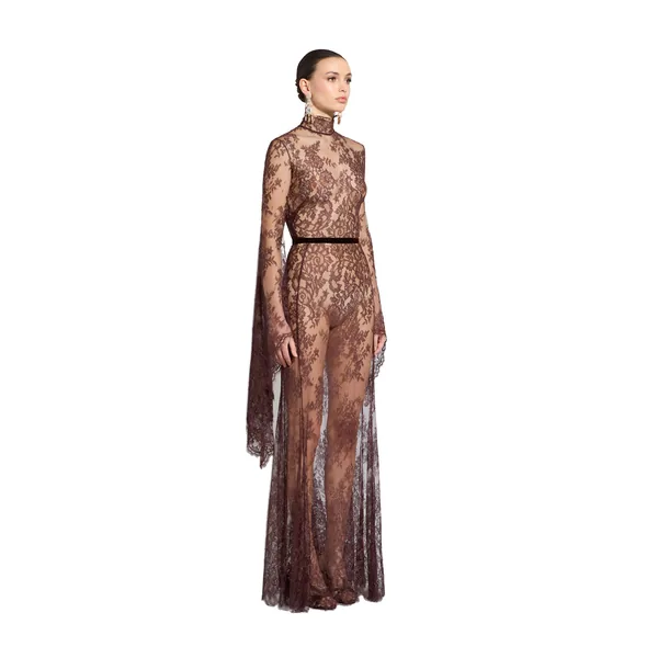 Zuhair Murad Lace Long Dress - Dresses - Lebanese Haute Couture and Evening Gowns at Coveti