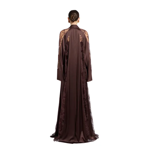 Zuhair Murad Lace & Satin Coat - Coats - Lebanese Haute Couture and Evening Gowns at Coveti