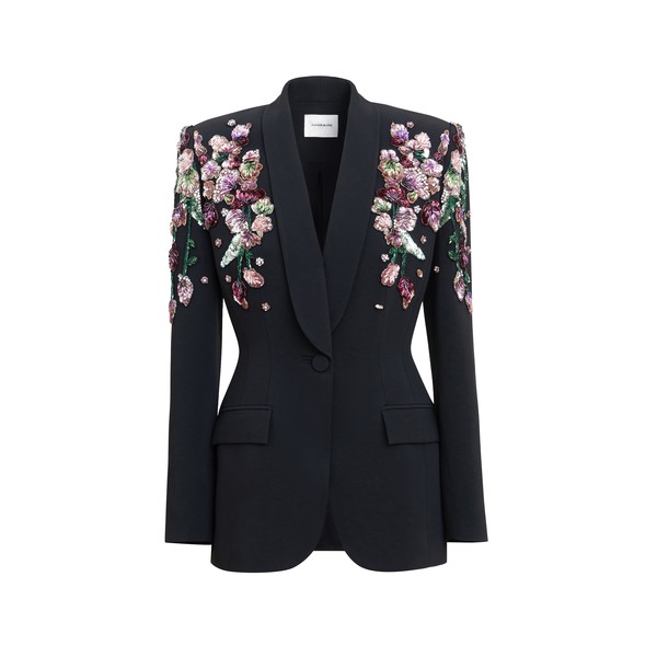Zuhair Murad Multicolor Cady Jacket - Jackets - Lebanese Haute Couture and Evening Gowns at Coveti