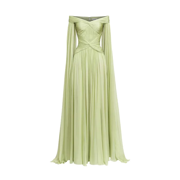 Zuhair Murad Off-Shoulder Draped Dress - Dresses - Lebanese Haute Couture and Evening Gowns at Coveti