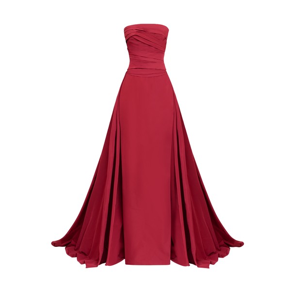 Zuhair Murad Strapless Draped Dress - Dresses - Lebanese Haute Couture and Evening Gowns at Coveti