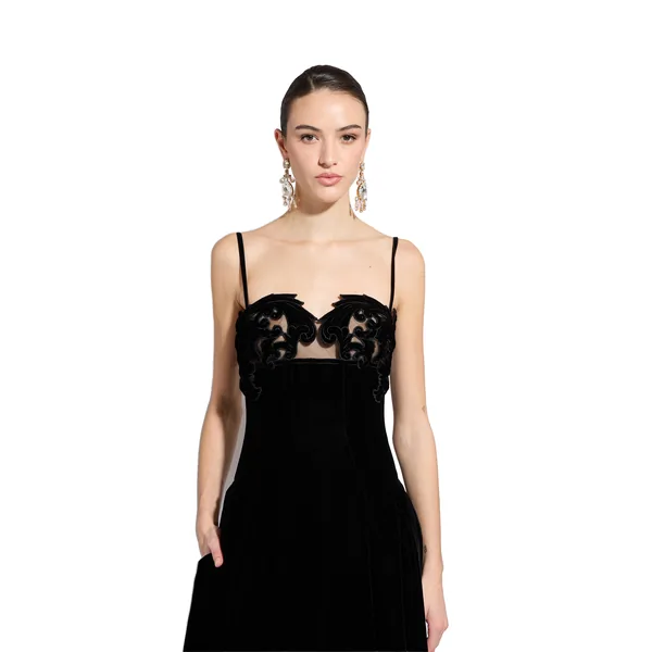 Zuhair Murad Velvet Midi Dress - Dresses - Lebanese Haute Couture and Evening Gowns at Coveti
