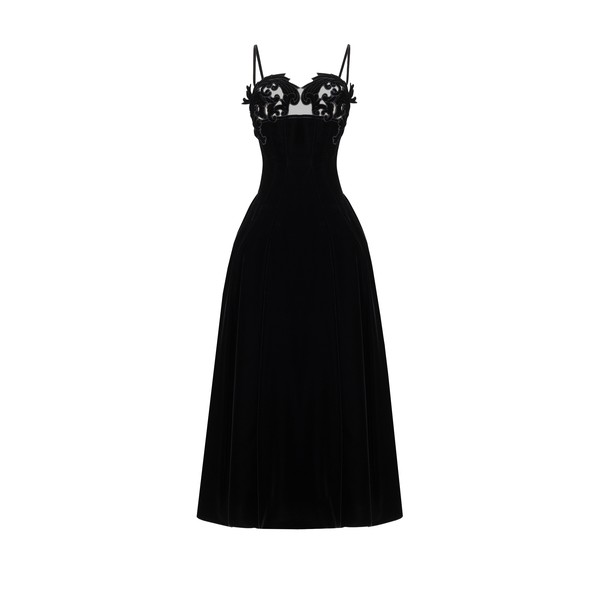 Zuhair Murad Velvet Midi Dress - Dresses - Lebanese Haute Couture and Evening Gowns at Coveti