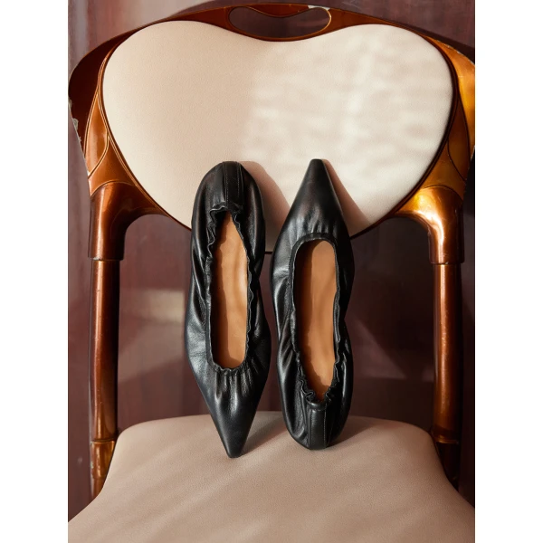 Black ATP Atelier ballet flats