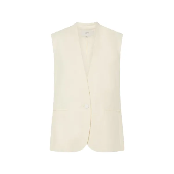 Back Detail Vest Soft Cream