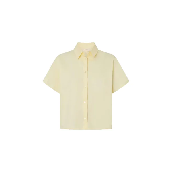 Short Sleeve Poplin Shirt Lemon