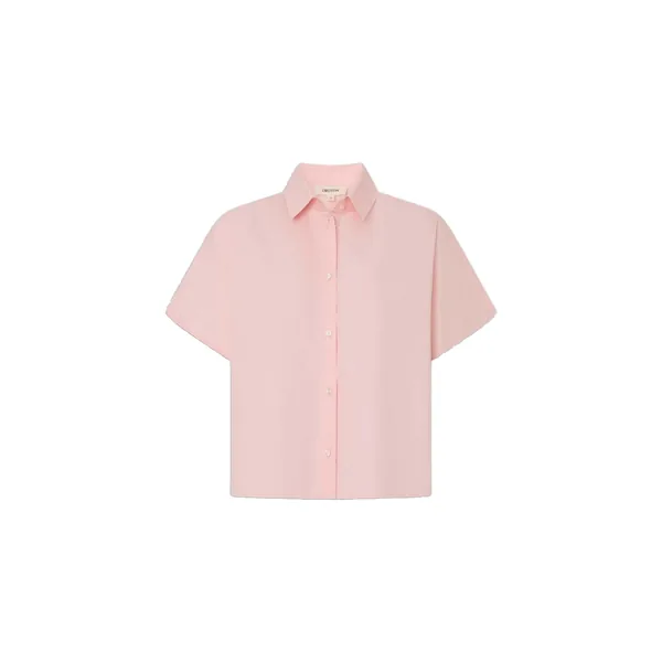 Short Sleeve Poplin Shirt Palest Pink