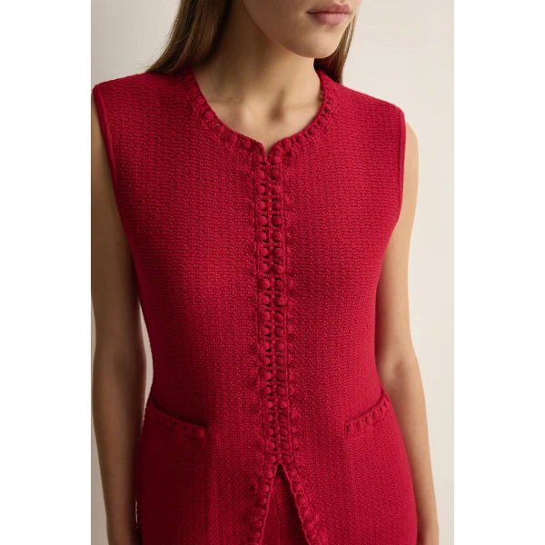 Posse Harlan Vest in Red, Tops in Red, view 3