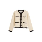 Posse Hattie Jacket in Cream Black, Jackets in Multicolour