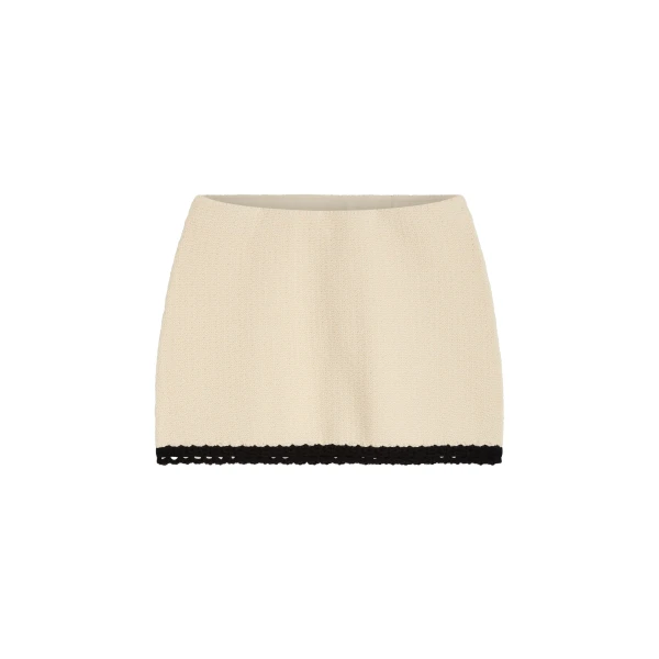 Posse Hattie Skirt in Cream Black, Skirts in Multicolour
