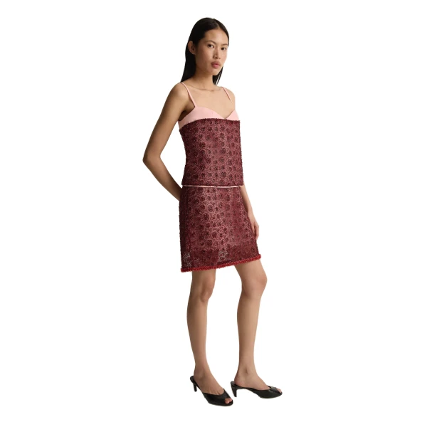 Posse Sofia Cami in Wine, Tops in Red, view 4