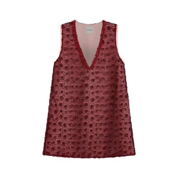 Sofia Mini Dress in Wine