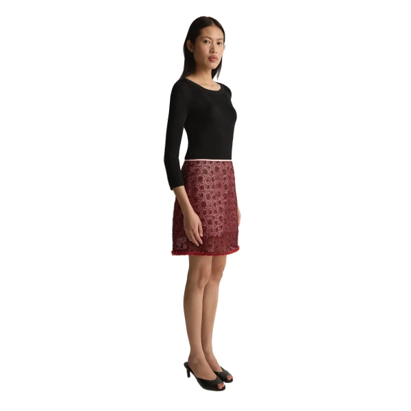 Posse Sofia Mini Skirt in Wine, Skirts in Red, view 4