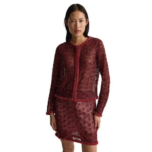Posse Sofia Top in Wine, Tops in Red, view 2