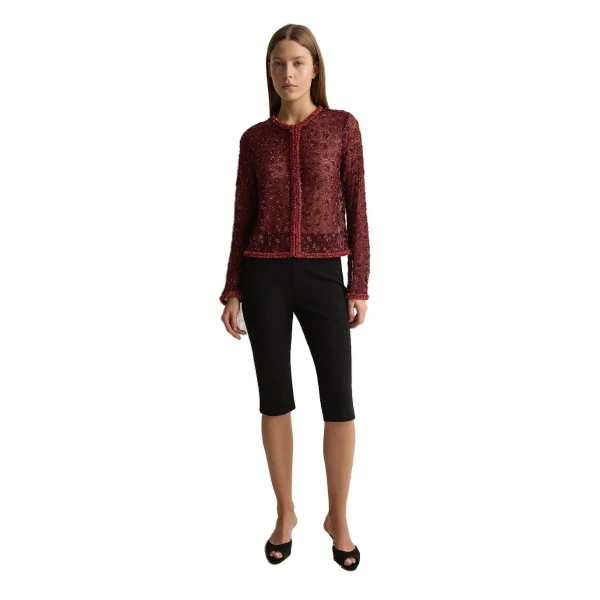 Posse Sofia Top in Wine, Tops in Red, view 4