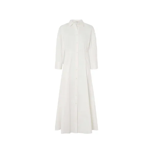 Sculptured Shirt Dress White