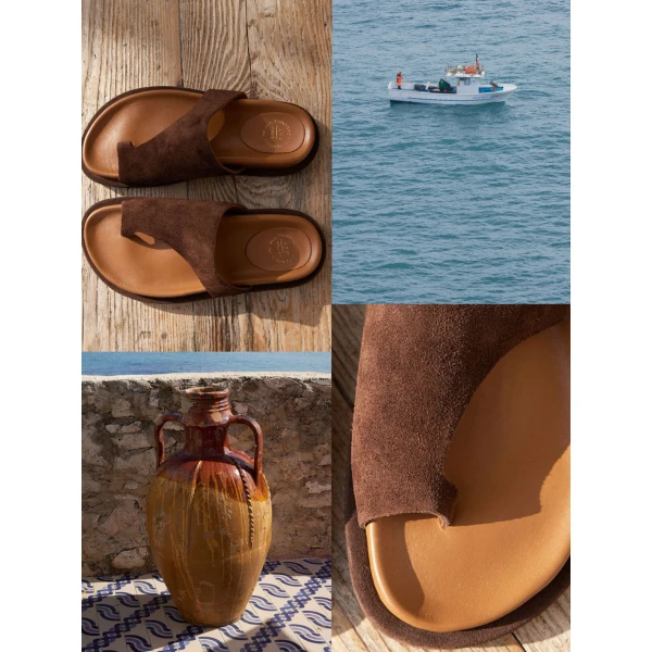Brown ATP Atelier comfy sandals